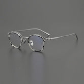 Jock Premium Series Vintage Acetate Glasses Frame Round Frames Southood White Silver